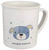 CANPOL BABIES plastikinis puodelis su rankenėlėmis CUTTE ANIMALS, 170 ml, 4/413_blu2