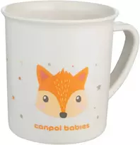 CANPOL BABIES plastikinis puodelis su rankenėlėmis CUTTE ANIMALS, 170 ml, 4/413_ora