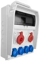 Pawbol Mobilus skirstomasis skydelis R- BOX 380R 13S 1x32A 5p 1x16A 5p 4x250V tuščias langas B.18.380-13