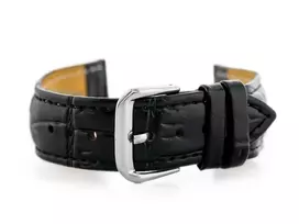 Pacific W102L juodas leather watch strap - 24mm