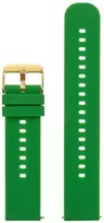 Pacific U27 rubber watch strap - žalias/auksinis - 20mm