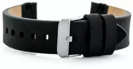 Pacific W110 leather watch strap - juodas - 22mm