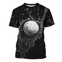 Balls Pattern T-shirt Guitar Stars 3D Printing Round Neck T Shirts For Men 2024 Summer New Streetwear Clothes Loose Tee Shirts S