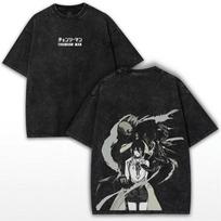 Manga Reze Grafikos Spausdinimo Marškinėliai Grandininio Pjūklo Žmogus Anime Šaunūs Skalbti Marškinėliai Vyrams Moterims Drabužiai Medvilniniai Trumpomis Rankovėmis T-shirt Streetwear XL