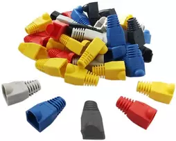Oem RJ45 kištukų spalvotų dangtelių rinkinys - 50 vnt.