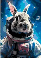 Omaart Kiškis astronautas 35x50