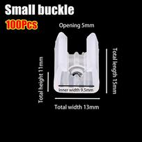 100Pcs 220V Flexible COB LED Strip Fixed Clips Plastic Lamp Holder Fitting 8-20mm 5050/5730/2835 Light Mounting Buckle