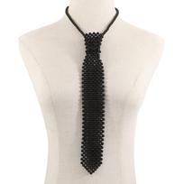 Korean Style Draweye Pearls Tie Long Necklace Choker Hyperbole Crystal Neck Tie Geometric Collares Clavicle Chain Jewelry Gift juoda