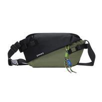 Slazenger Crossbody Bag, Casual Chest Pack, Waist Pack, Large Capacity, Shoulder Bag, Messenger Bag, Black-Green žalia