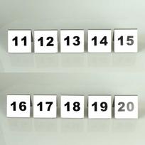 10 vnt./rinkinys Nerūdijančio plieno stalo numerio lentelė Dvišalė, numeruota nuo 1 iki 20, skaitmeninė kortelės lentelė Restorano, viešbučio stalo numeris
