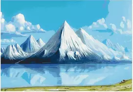 Omaart Tapyba pagal numerius 'Kalnų mėlynumas