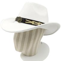 Dark purple Cowboy Hat New Jazz Knight hat cowboy hat monochrome felt hat men's and women's large brim outdoor hat 56-58cm