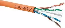SLX susuktos poros kabelis SOLARIX CAT.6 U/UTP LSOHFR B2ca s1d1a1 ritė 500M