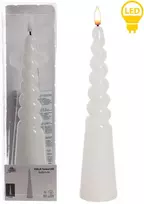 „Mondex Since 1986 IDALIA“ LED žvakė 5 x 25 cm kūgio formos