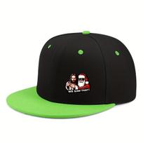 Santa Claus Themed Truck Driver Hat Flat Top Baseball Cap Adjustable Neutral Hip-Hop Hat Fashionable Design Headwear Adjustable žalia