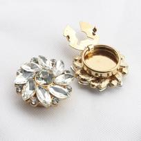 Top Selling 2 pieces of 26MM Clothing With Cufflinks, Women's Temperament Shirt, Formal Dress Cufflinks, Simple Rhinestone Cuffl