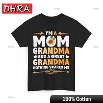 Granny Shirt I'm A Mom Grandma and A Great Grandma Nothing Scares Me Shirt Tshirts Edgy Unique Funny Top Vintage  Chic Tshirts S įvairiaspalvis