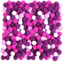 Poliesterio pomponai Mix Violetiniai, 120 vnt.