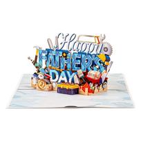 3D Pop Up Greeting Card for Mother and Father Day Best Mom Ever Floral Design Handmade Paper Craft Foldable Card One Size