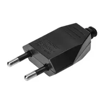 Orno Wtyczka Plokščias kištukas be įžeminimo, 2,5 A, 250 V, juodas polikarbonatas, 50 vnt.