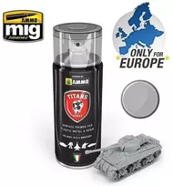 AMMO by MIG Jimenez Titans Hobby akrilinis purškiamas gruntas, šviesiai pilkas matinis 400 ml (102)