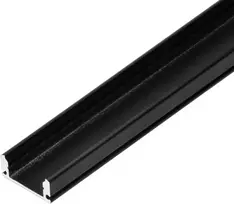 Orno Aliuminio profilis LED juostoms, 2000 x 17 x 7 mm, paviršinis montavimas, juodas