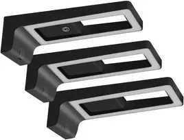 Orno ARTUS 3 LED šviestuvų komplektas po spintele, 3x3W, 3x225lm, 4000K, su jutikliniu jungikliu ir USB, juodos spalvos