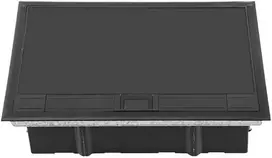 Orno Puszka Grindų dėžutė moduliniams lizdams 8 x 45 x 45 mm arba 16 x 22,5 x 45 mm, dangtelis: plastikinis, juodas