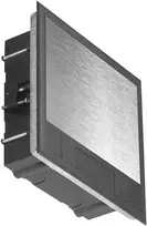 Orno Puszka Grindų dėžutė moduliniams lizdams 6 x 45 x 45 mm arba 12 x 22,5 x 45 mm, dangtelis: nerūdijantis plienas, juodas