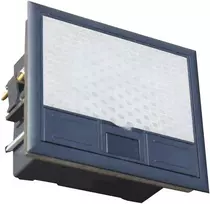 Orno Puszka Grindų dėžutė moduliniams lizdams 4 x 45x45 mm arba 8 x 22,5x45 mm, dangtelis: nerūdijantis plienas, juodas