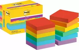 Lipnūs lapeliai 3M Post-it® Super Sticky Playful 47.6mmx47.6mm 12vnt/pak 90L