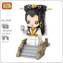 LOZ 1545 Kinijos senovės legenda apie baltą gyvatę pabaisą ventiliatoriaus tiltas 3D DIY mini blokai, plytos, statybinis žaislas vaikams Dovana be dėžutės