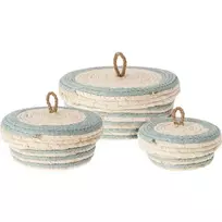 Home Styling Collection PIECES Sandėliavimo konteineriai su dangteliu, 3 vnt