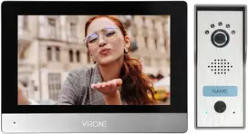 Orno ACERO, vienos šeimos vaizdo domofono komplektas, 4 laidų, 7 colių lietimui jautrus ekranas, „Full HD“