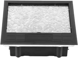 Orno Puszka Grindų dėžutė moduliniams lizdams 6 x 45x45 mm arba 12 x 22,5x45 mm, dangtelis: pagamintas iš natūralios medžiagos, juodas