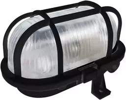 Sieninis šviestuvas Orno SOTOA, šviestuvas, E27, maks. 15 W, IP54, stiklinis gaubtas, plastikinis dangtelis, juodas