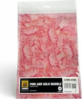 AMMO by MIG Jimenez AMMO MIG rožinio ir auksinio marmuro lakštai 8785 – blizgūs, modeliavimui