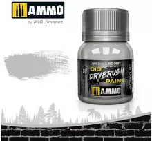 AMMO by MIG Jimenez AMMO MIG DRYBRUSH sendinimo dažai, šviesiai pilka, 40 ml (0601)