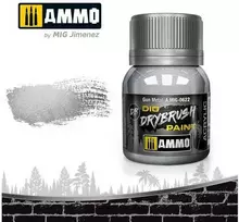 AMMO by MIG Jimenez AMMO MIG Drybrush Gun Metal sendinimo dažai, 40 ml (A.MIG-0622)