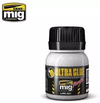 AMMO by MIG Jimenez AMMO MIG Ultra Glue akriliniai klijai skaidrioms ir PE detalėms, 40 ml