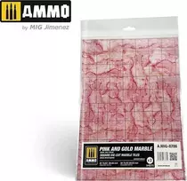 AMMO by MIG Jimenez AMMO MIG „Rožinė & Gold Marble“ kvadratinės marmurinės plytelės 8786