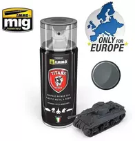 AMMO by MIG Jimenez Titans Hobby Panzer Grau matinis gruntas purškiamas 400 ml