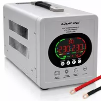 Qoltec avarinis maitinimo šaltinis UPS „Pure Sine Wave“ | 1000 VA/720 W | 12/230 V keitiklis su AVR | LCD | LiFePO4 AGM GEL