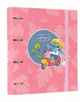 Disney Stitch – A4 segtuvas (4 žiedai, elastinė juosta)