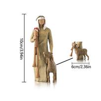 Bažnyčios rankomis dažytas dekoras Kūdikėlio Jėzaus ėdžios, dervos ornamentas gimimo figūrėlių statulos rinkinys A