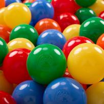 KiddyMoon minkšti plastikiniai žaidimo kamuoliukai vaikams 500 kamuoliukų/6cm-2.36in spalvingi pagaminti in eu, geltona/žalia/mėlyna/raudona/oranžinė 500 Balls/6cm-2.36in