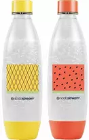 Gėrimų gazavimo aparato SodaStream vandens buteliai Fuse, 1l, 2 vnt, arbūzas/ananasas