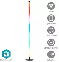 Nedis WIFILD20RGBW išmanusis apšvietimas Smart Wi-Fi stalinis šviestuvas Aliumini, Juodas 10 W