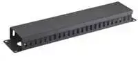 Xtendlan Oem 19" įrišimo plokštė 2U, visiškai metalas su dangteliu 90x45 mm, praleidžiamasis, juodas
