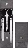 ZWILLING CLASSIC INOX Kelioninis rinkinys – antracito odinis dėklas, 3 vnt